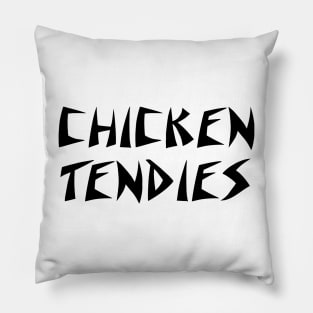 Chicken Tendies Hardcore Thrash Metal Band (Black) Pillow