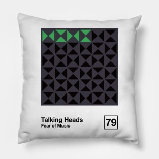 Fear Of Music / Minimalist Style Graphic Artwork Design Pillow