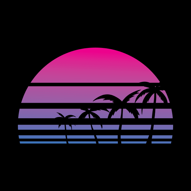 Palm Tree Tropical Summer Retro by KAWAIITEE