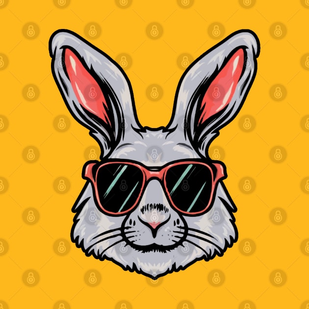 Cool Bunny With Glasses by Illustradise