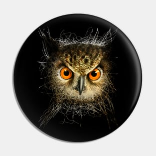 Digital Art - Owl Pin