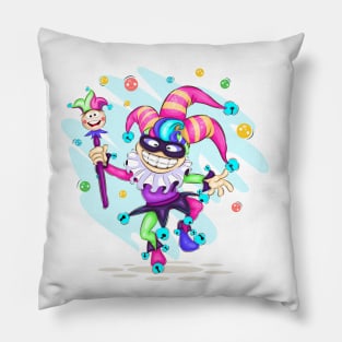 Cheerful cartoon joker Pillow