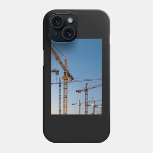 Cranes against clear blue sky Phone Case