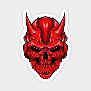 Mecha Devil Skull Magnet