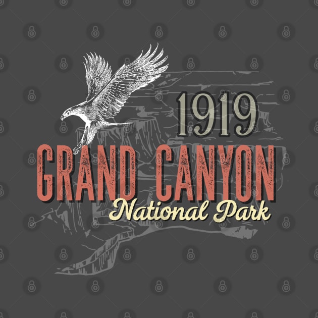 Grand Canyon National Park Arizona AZ Vintage Eagle by Pine Hill Goods