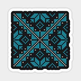 Palestinian Jordanian Traditional Tatreez Cross Stitch Embroidery Art Pattern #12-trz Magnet