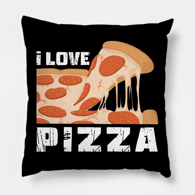 i love pizza Pillow by creative.z