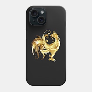 gold rooster Phone Case