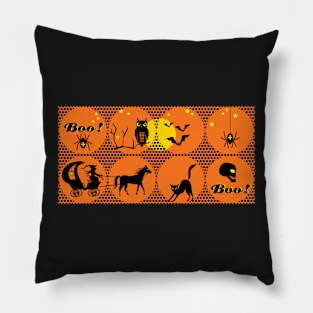 polka dot halloween Pillow