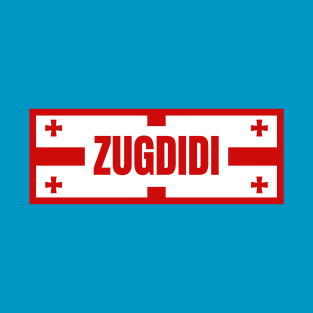 Zugdidi City in Georgian Flag Design T-Shirt