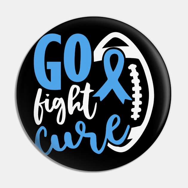 Football Tackle Go Fight Cure Trisomy 18 Awareness Light Blue Ribbon Warrior Support Pin by celsaclaudio506