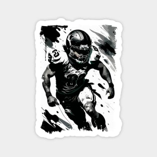 ✪ NFL ✪ Football Player Portrait ☛ Abstract Vector Splatter Art Illustration Magnet