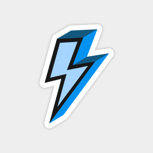 Blue Bold Lightning Bolt Magnet