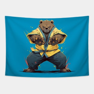 bear karate Tapestry