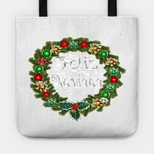 Feliz Navidad Spanish Christmas Holiday Celebration Tote