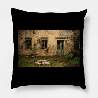 Abandoned Building in Novi Vinodolski, Croatia Pillow