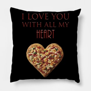 I love you Pizza Heart - Pizza Lover - Food lover - gift idea - Valentine's day Pillow