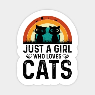 just a girl who loves cats t shirt Magnet