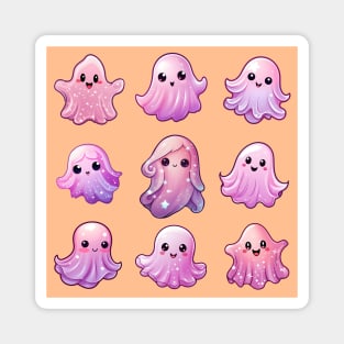 Cute pink ghosts pattern halloween Magnet