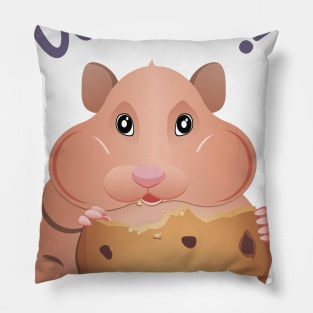 hamster eating cookies Pillow