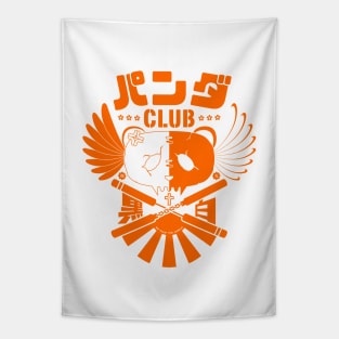 Panda Club Logo Design (White) Tapestry