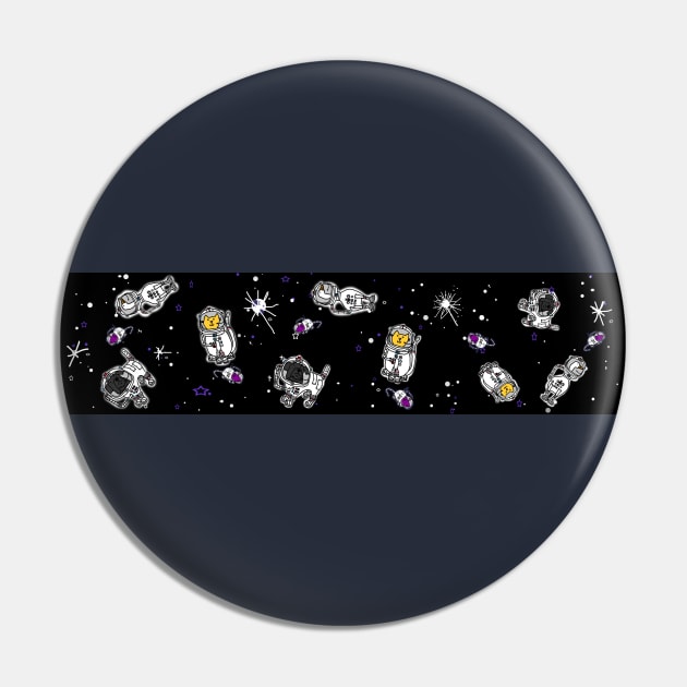 Sci Fi Astronaut Animals Floating In Wide Space Pin by ellenhenryart