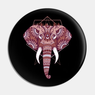 Tribal Elephant Mandala Pin