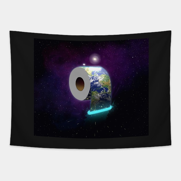 Toilet Roll Paper Earth Tapestry by CreativeOpus