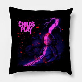 Don't Turn Your Back Child's Play Retro Slasher Shirt Pillow