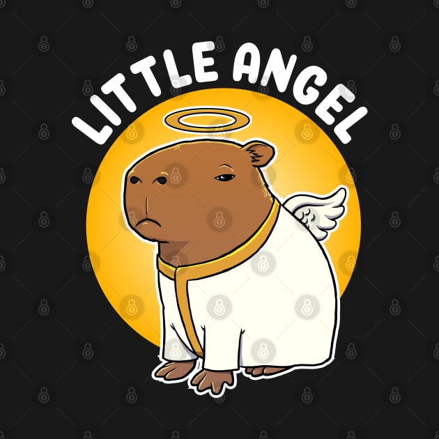 Little Angel Capybara Cartoon by capydays