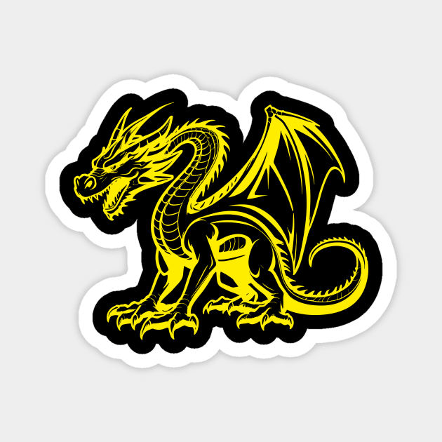 Dragon Expressionism Magnet by aceofspace