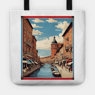 Toulouse France Tourism Vintage Poster 3 Tote