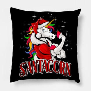 Santacorn Christmas Unicorn Santa Claus Unicorn Pillow