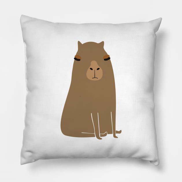 Fat capybara Pillow by grekhov