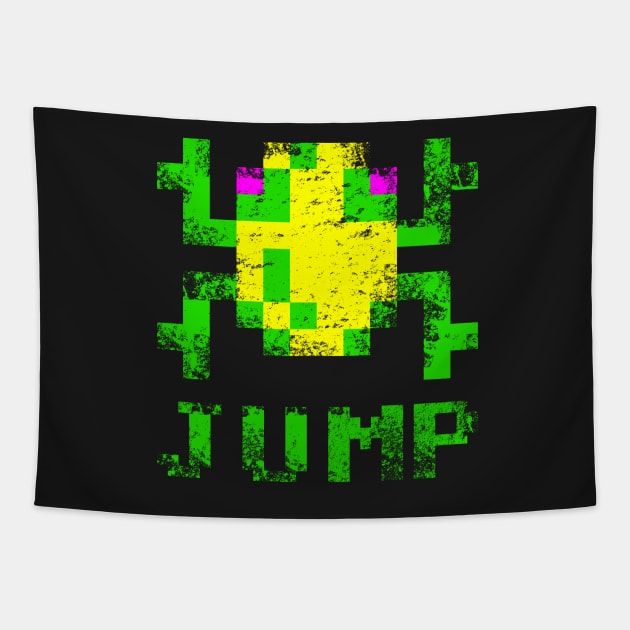 Frogger jump Tapestry by Nerd_art