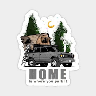 Grey Land Cruiser - Home is where you park it Land Cruiser Magnet