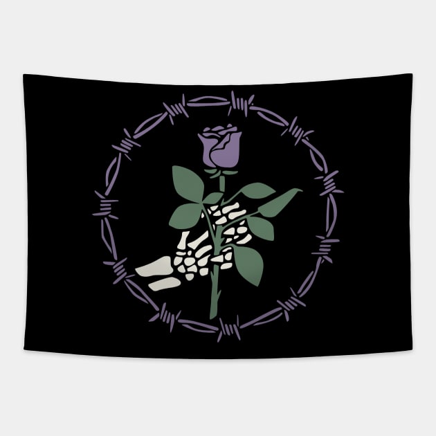 Rose in Wires Tapestry by MaxGraphic