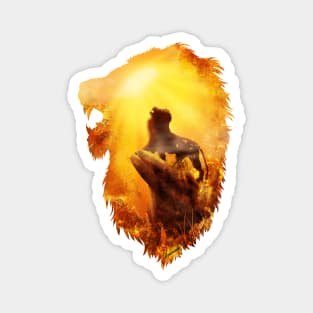 Fiery Lion Magnet