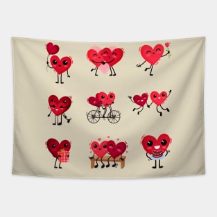 humanized hearts collection Tapestry