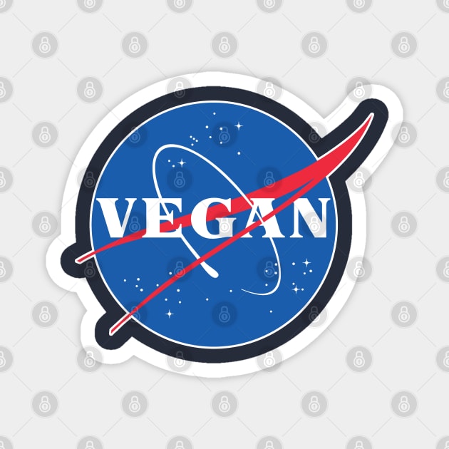 VEGAN - Nasa Parody Logo Design Magnet by DankFutura