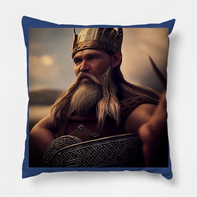 Viking Raider Pillow by Grassroots Green