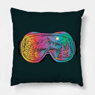 ski goggles mountains Pillow