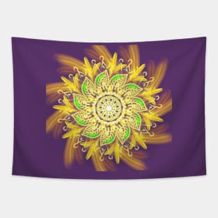 Yellow gold mandala Tapestry