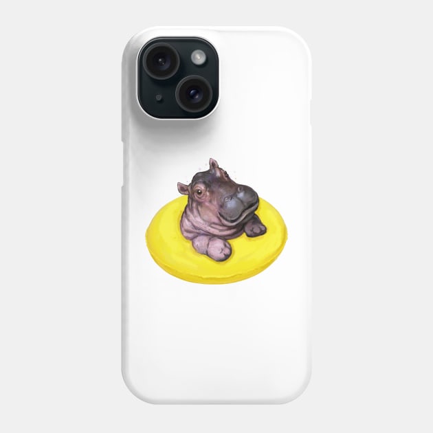 Baby Hippo Swim Phone Case by LauraGraves