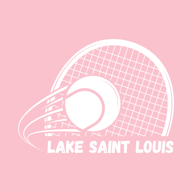 Lake Saint Louis Tennis Racquet by Harbor Bend Designs