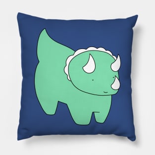 Cute Light Green Triceratops Pillow