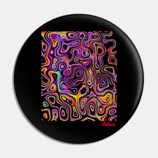 Amoeba Purple Rainbows by Blackout Design Pin