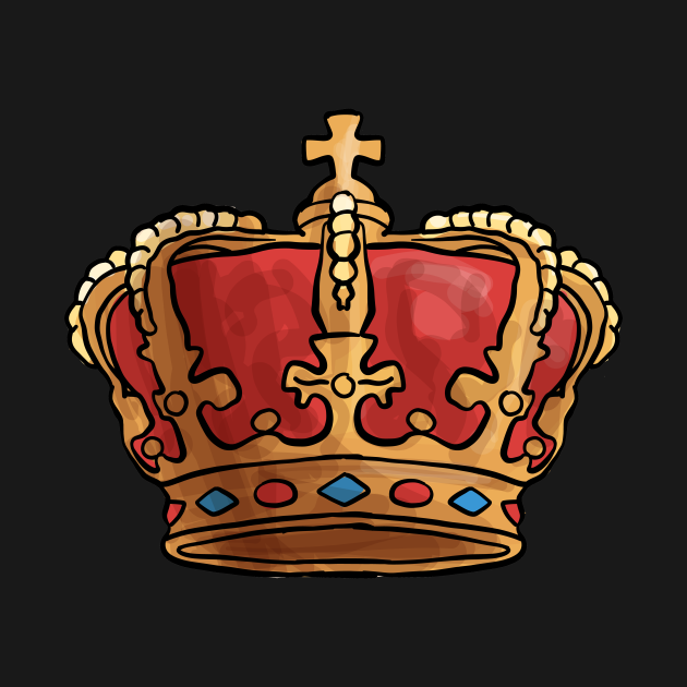 Red and Gold Crown - Crown - T-Shirt