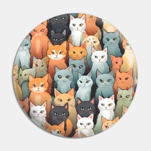 Group of Cats Pin