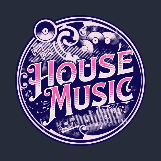 HOUSE MUSIC  - Circa Old School (pink) by DISCOTHREADZ 